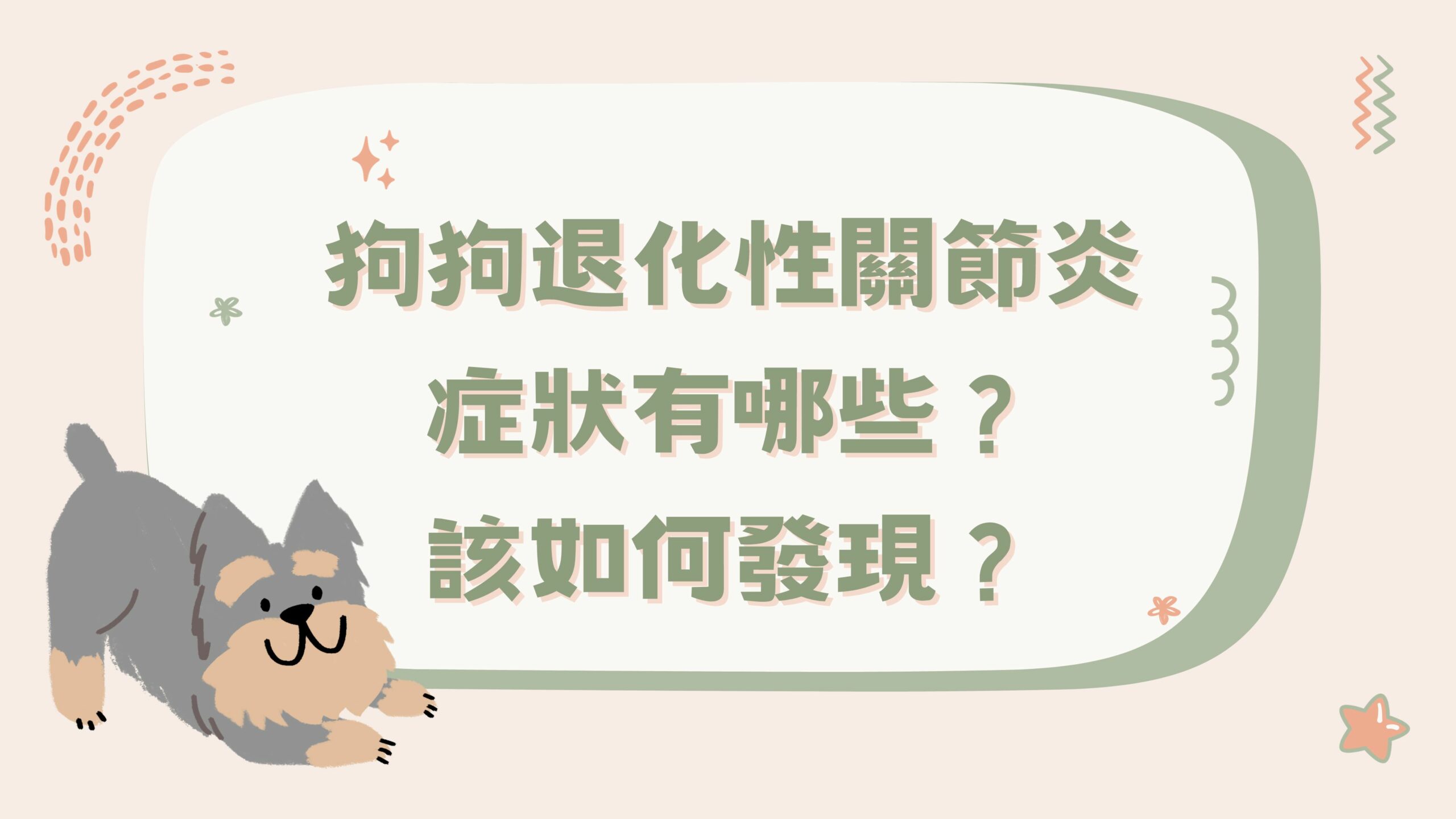 老狗狗關節退化怎麼辦？認識狗狗退化性關節炎